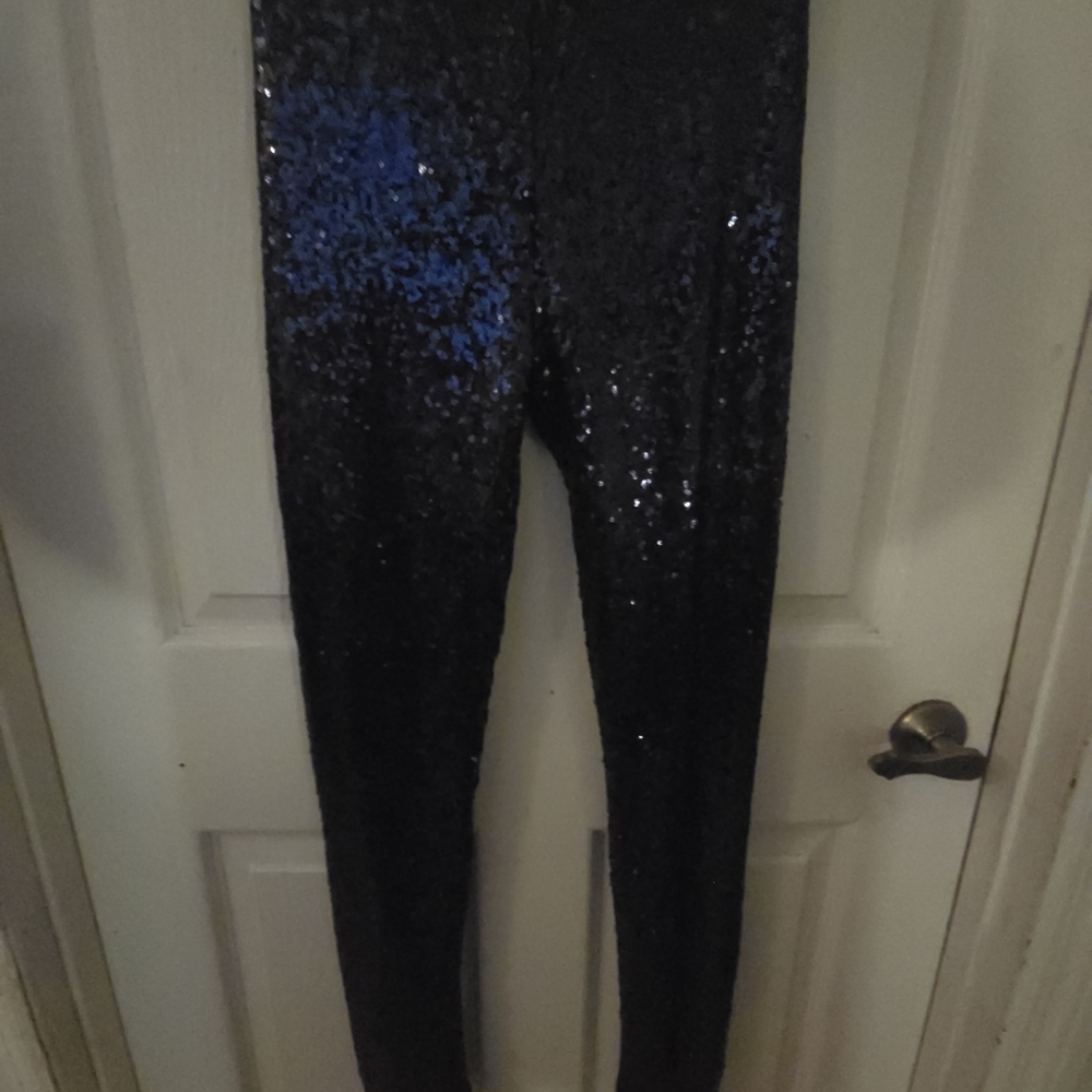 Gianni Bini Black Sequin Pants